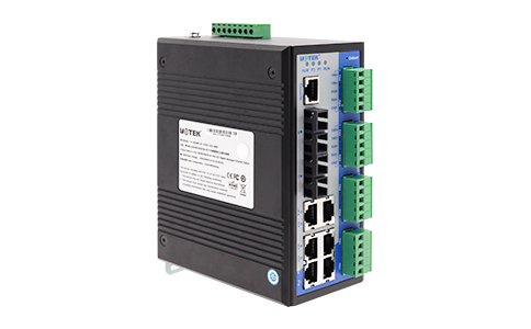 工業網絡交換機_UT-65208F系列 帶串口網管型以太網交換機